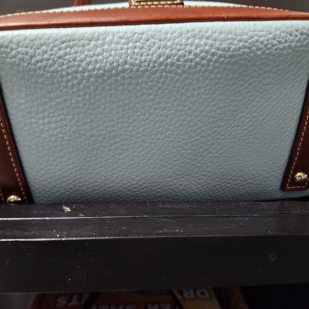 Dooney & Bourke Light Blue and Tan Satchel - Picture 8 of 9